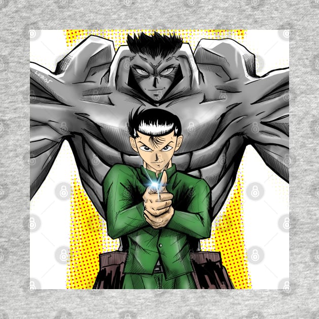 yusuke urameshi and toguro in spirit case by jorge_lebeau